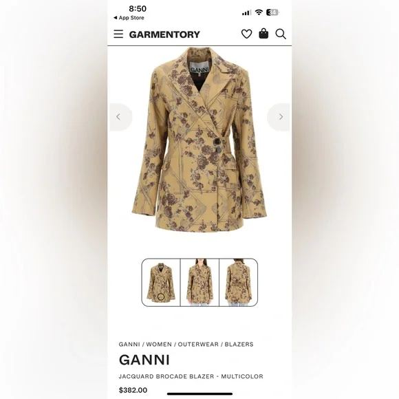 GANNI Jacquard Brocade Blazer - Picture 9 of 9